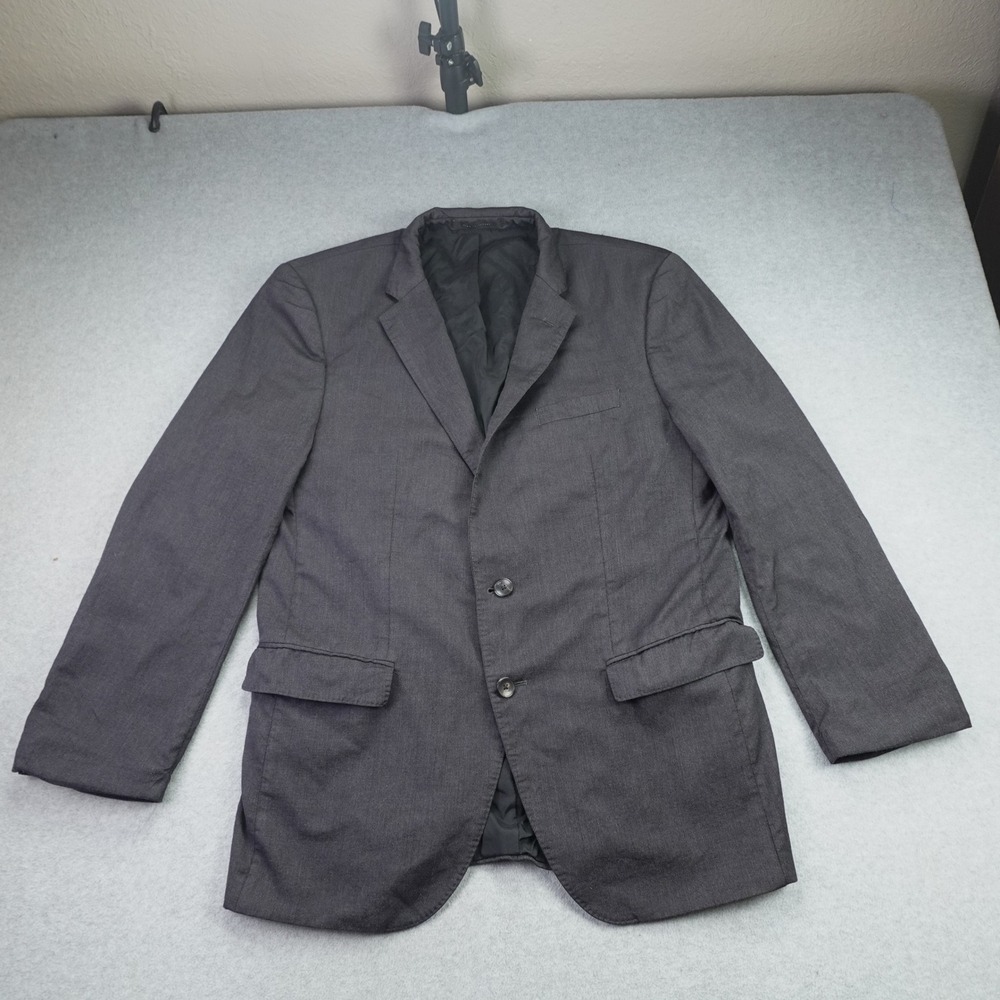 BOSS Hugo Boss Blazer Mens 42R Gray Wool Super 120 Stretch Two Button Sport Coat